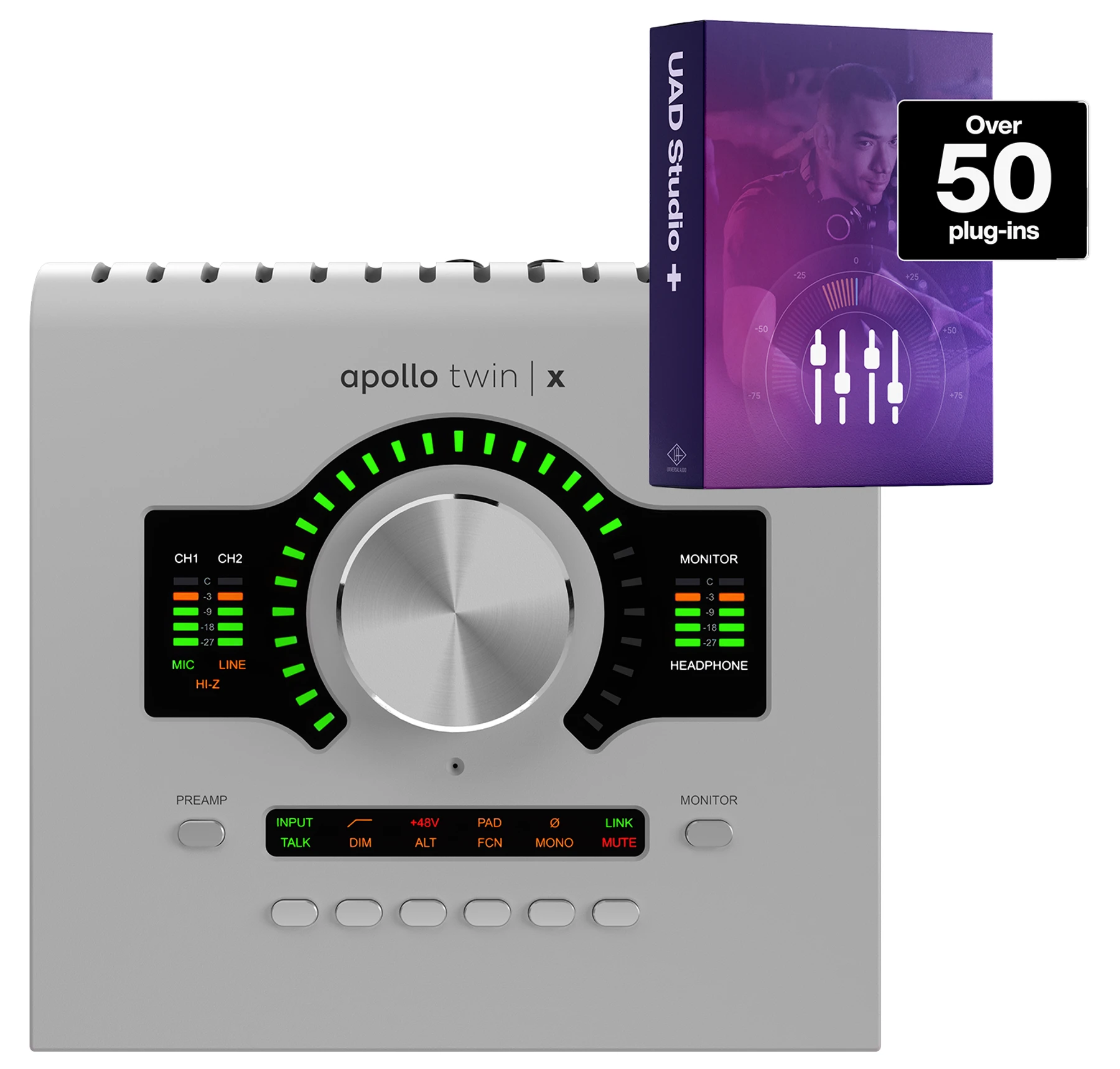 Universal Audio Apollo Twin X DUO 第2代和 Studio+ 版套装