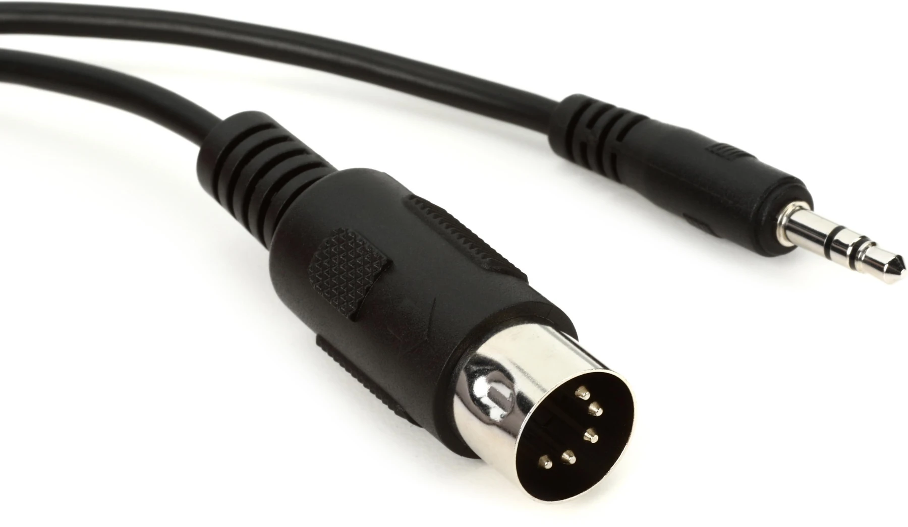 1010music MIDI 适配线 - B 型 3.5mm TRS 公头转 5 针 DIN - 4.6 英尺