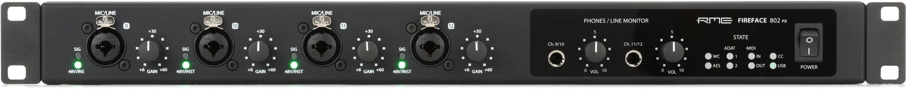 RME Fireface 802 FS AE USB 2.0 音频接口 - 黑色纪念版