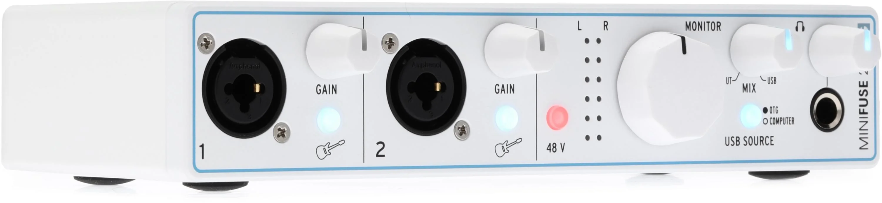 Arturia MiniFuse 2 OTG USB-C 音频接口 - 白色