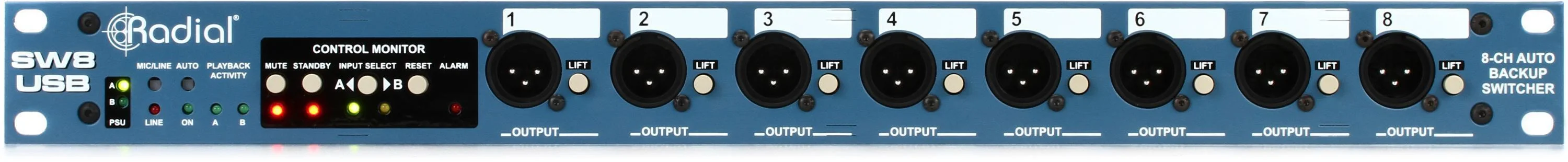 Radial SW8-USB 双 USB 自动切换器和接口