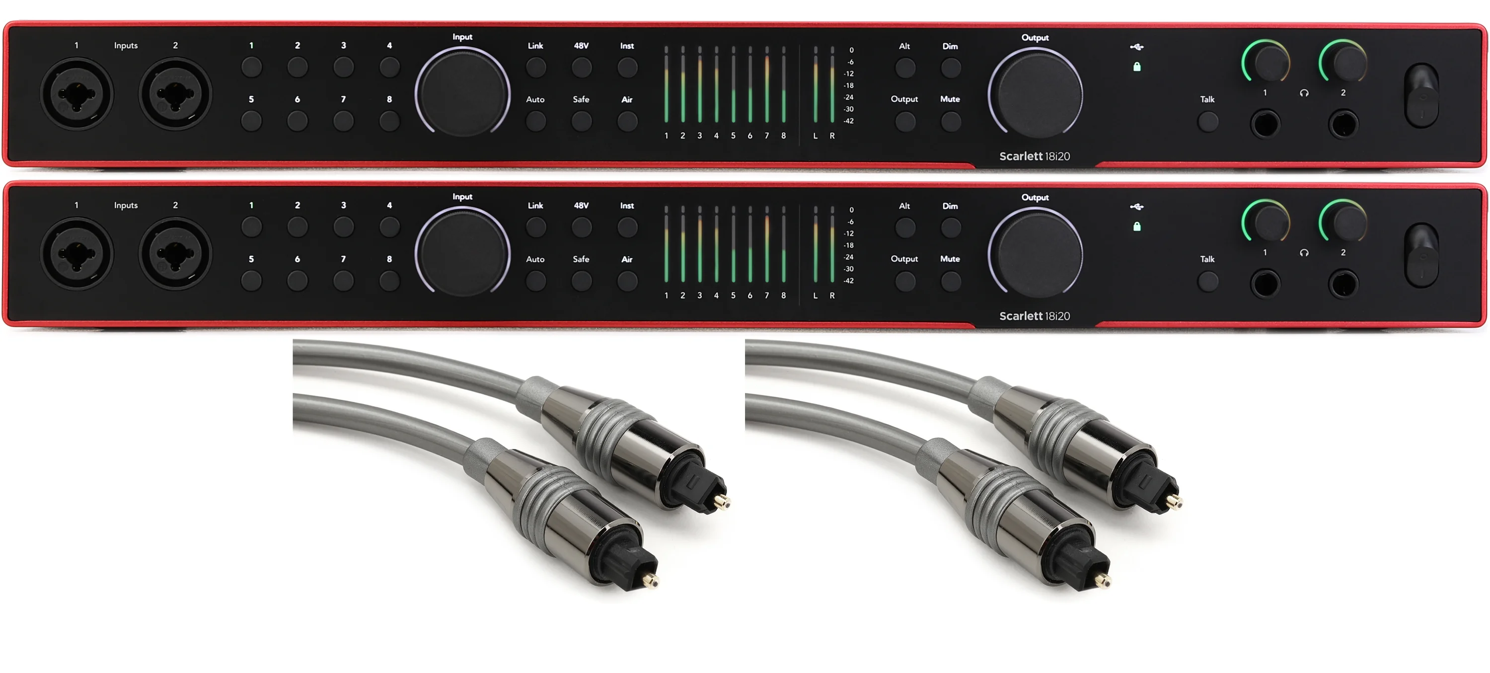 Focusrite Scarlett 18i20 第四代 USB 音频接口双机套装