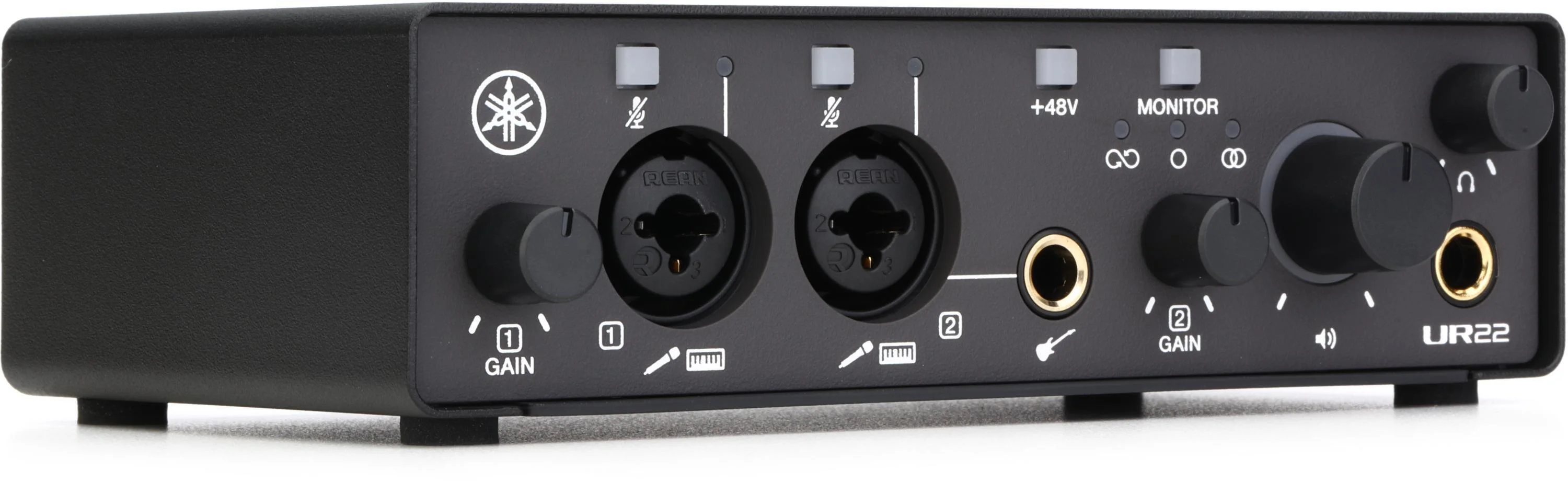 Yamaha UR22-MK3 USB-C 音频接口，含软件套件 - 黑色