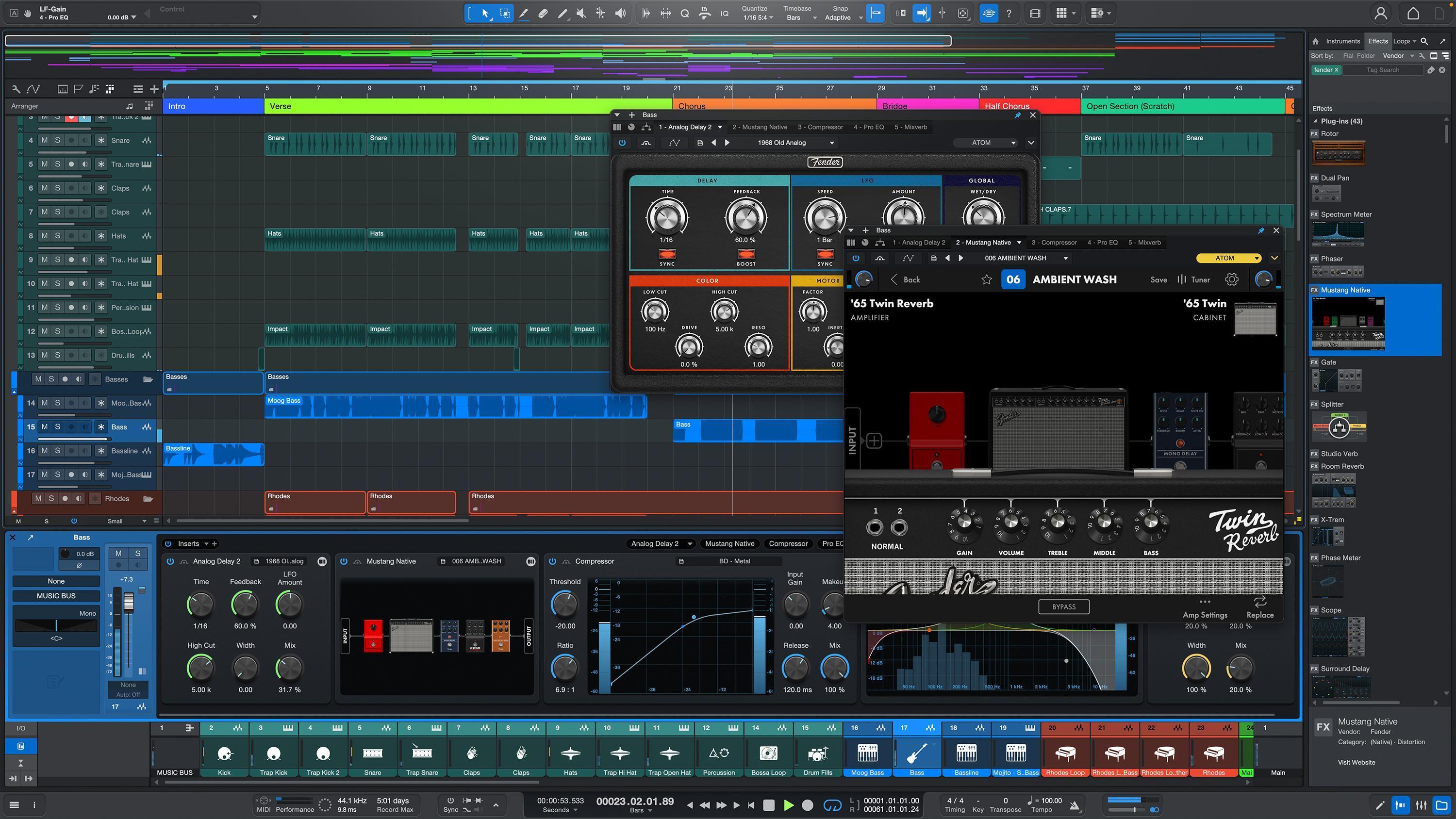 Fender Studio Pro+ DAW 软件 - 12个月订阅