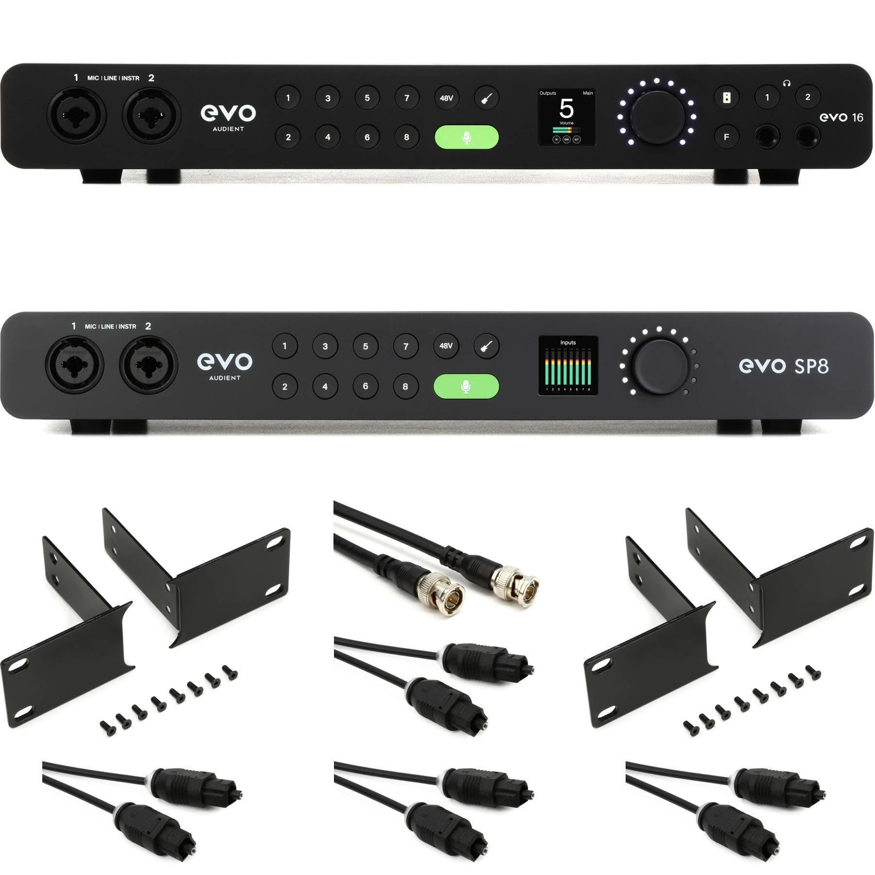 Audient EVO 16 USB 音频接口 16前置放大器机架套装
