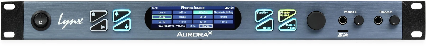Lynx Aurora (n) 16-TB3 16通道 AD/DA 转换器，带 AES、ADAT 和雷电3接口