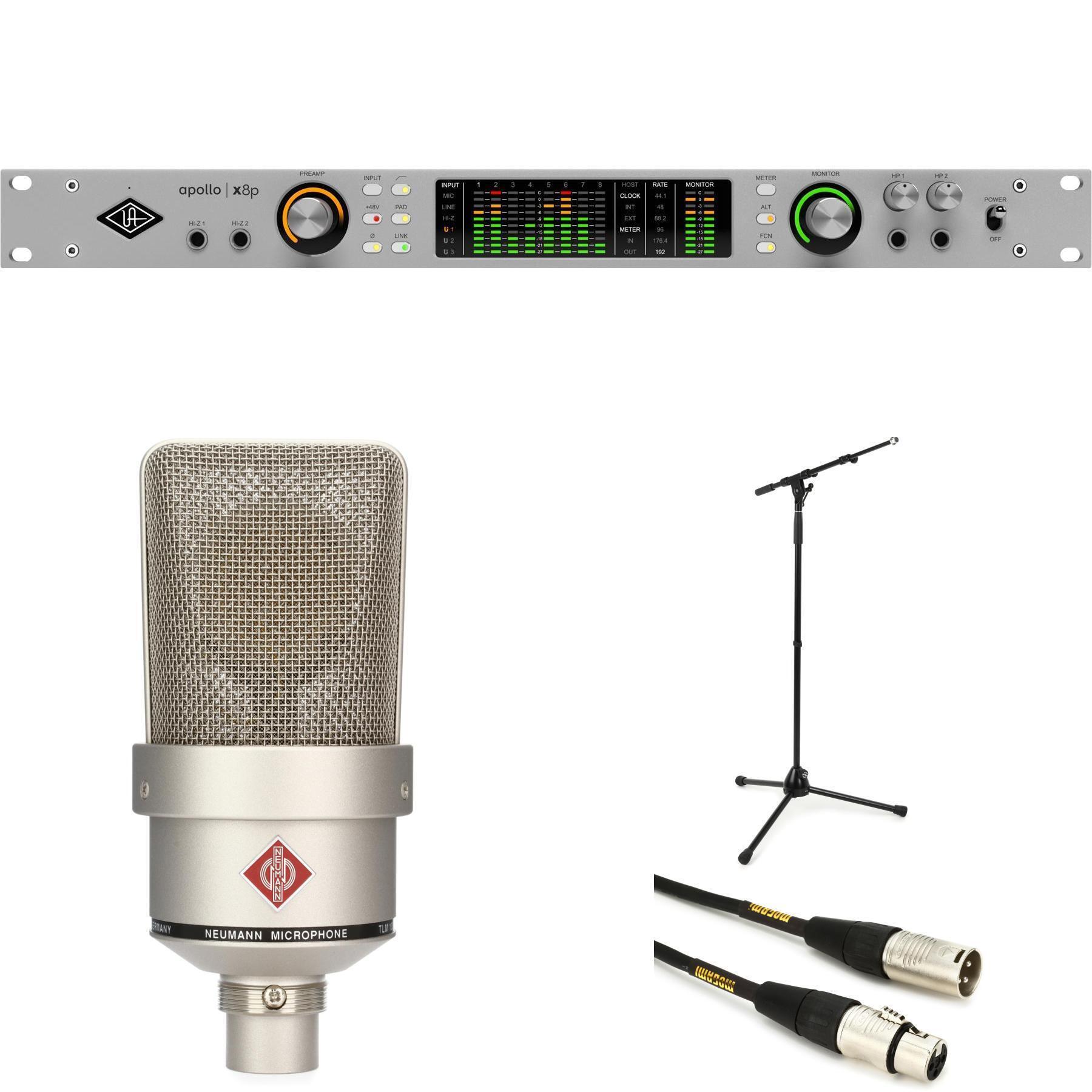 Universal Audio Apollo x8p G2 Essentials+ 16x22 雷电音频接口，搭配 Neumann TLM 103 电容麦克风套装