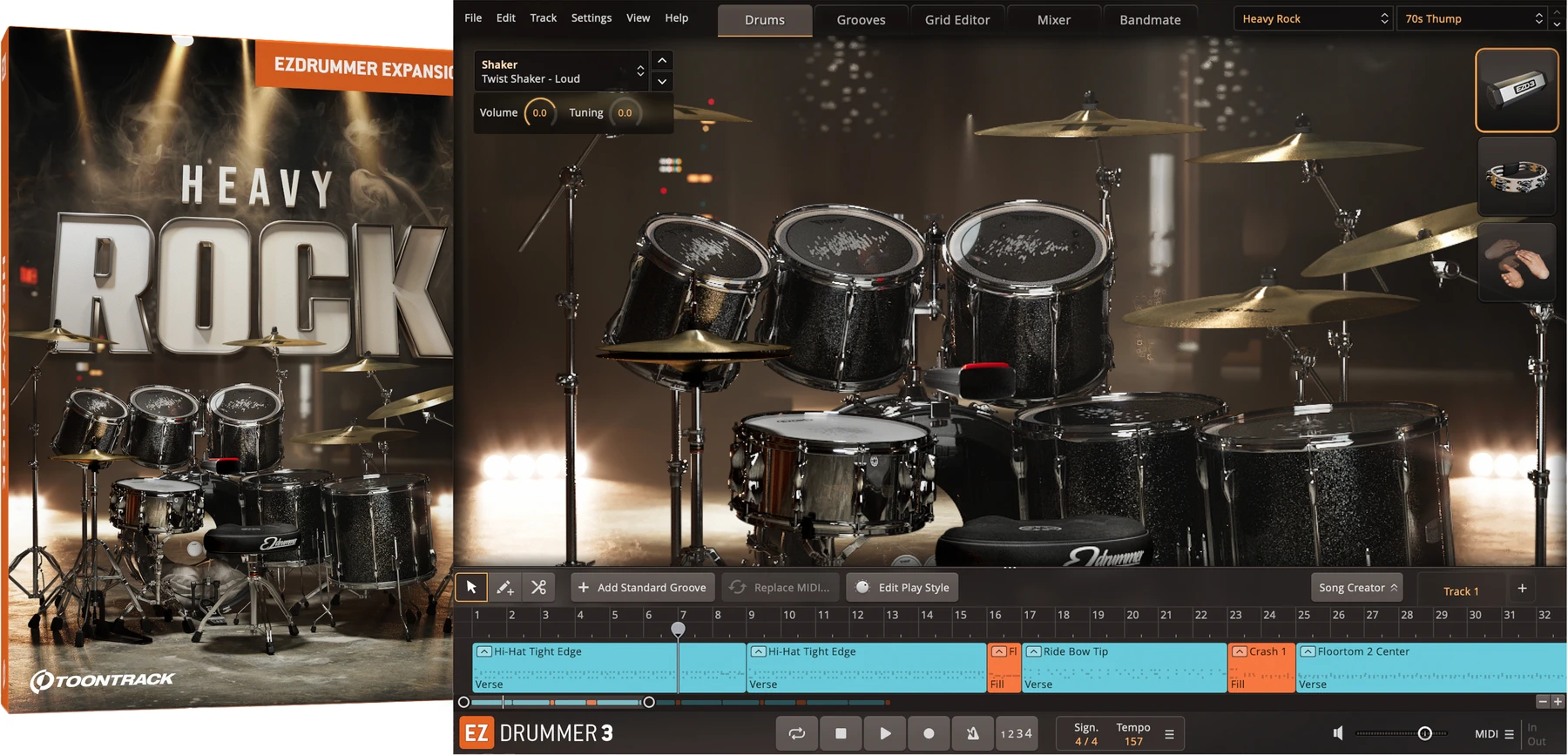 Toontrack Heavy Rock EZX 音色扩展包