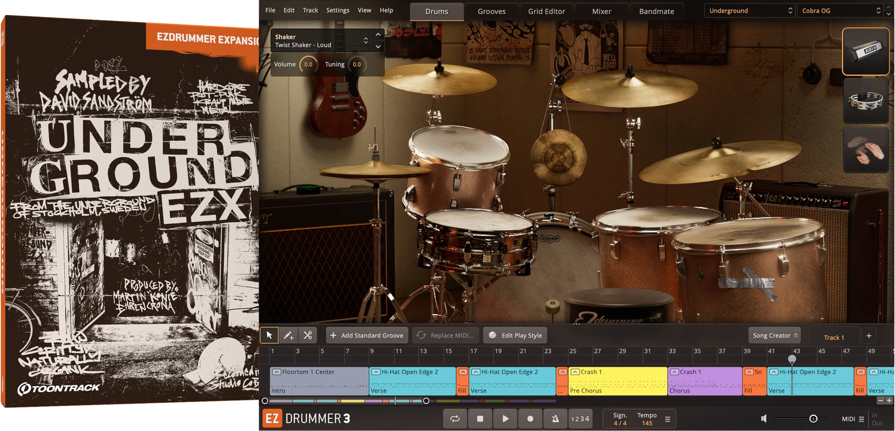 Toontrack Underground EZX 音色扩展包