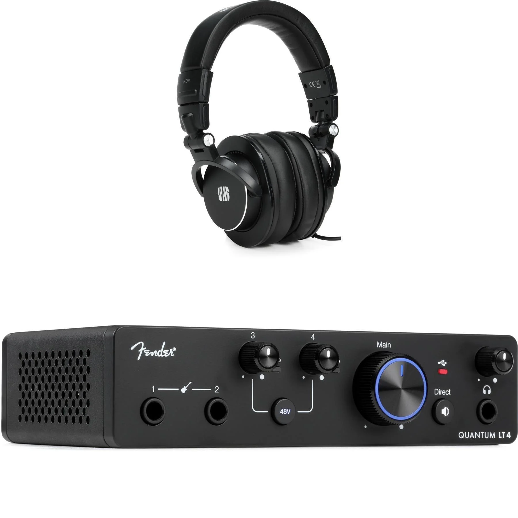 Fender Studio Quantum LT 4 USB-C音频接口，含耳机