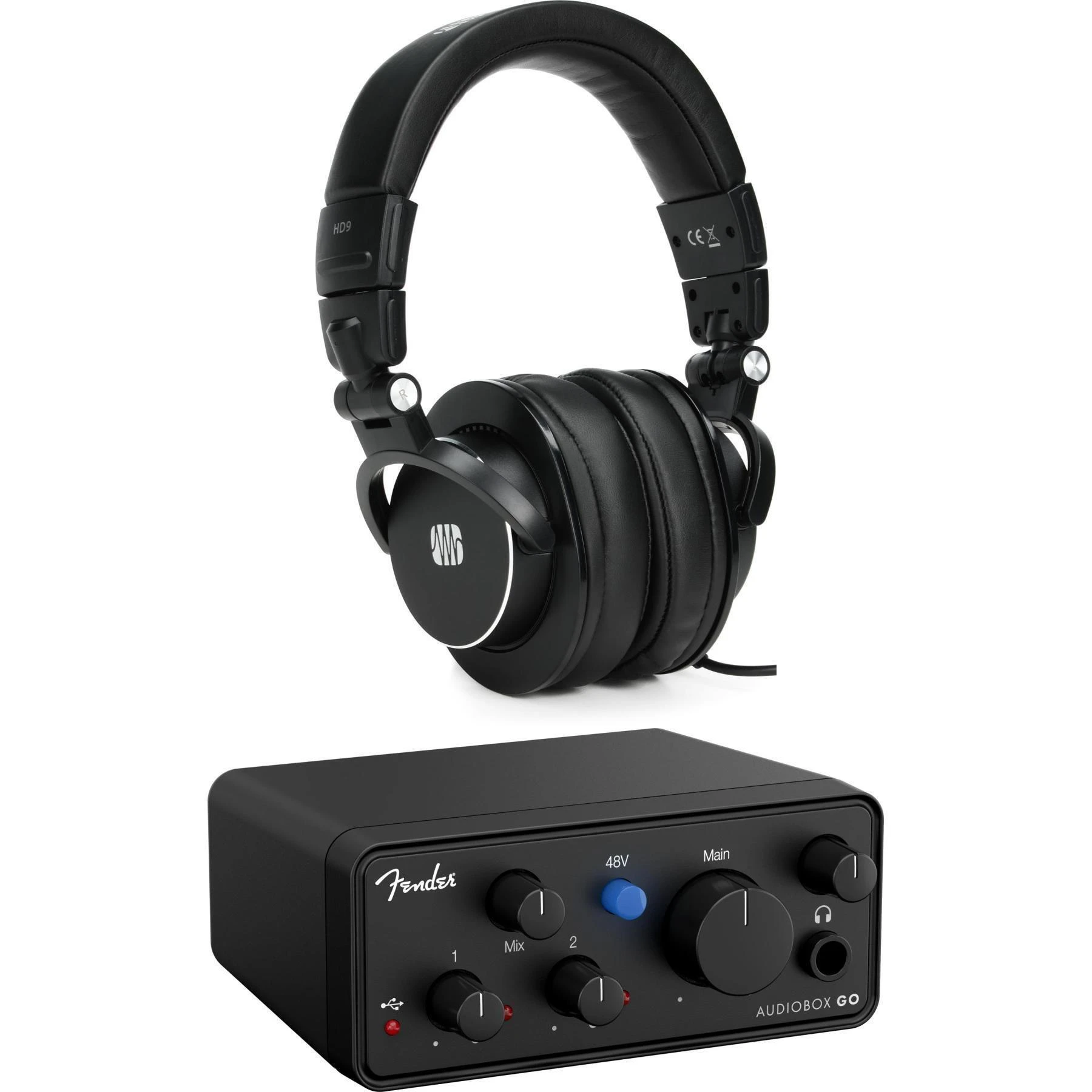 Fender Studio AudioBox Go USB-C 音频接口，含耳机