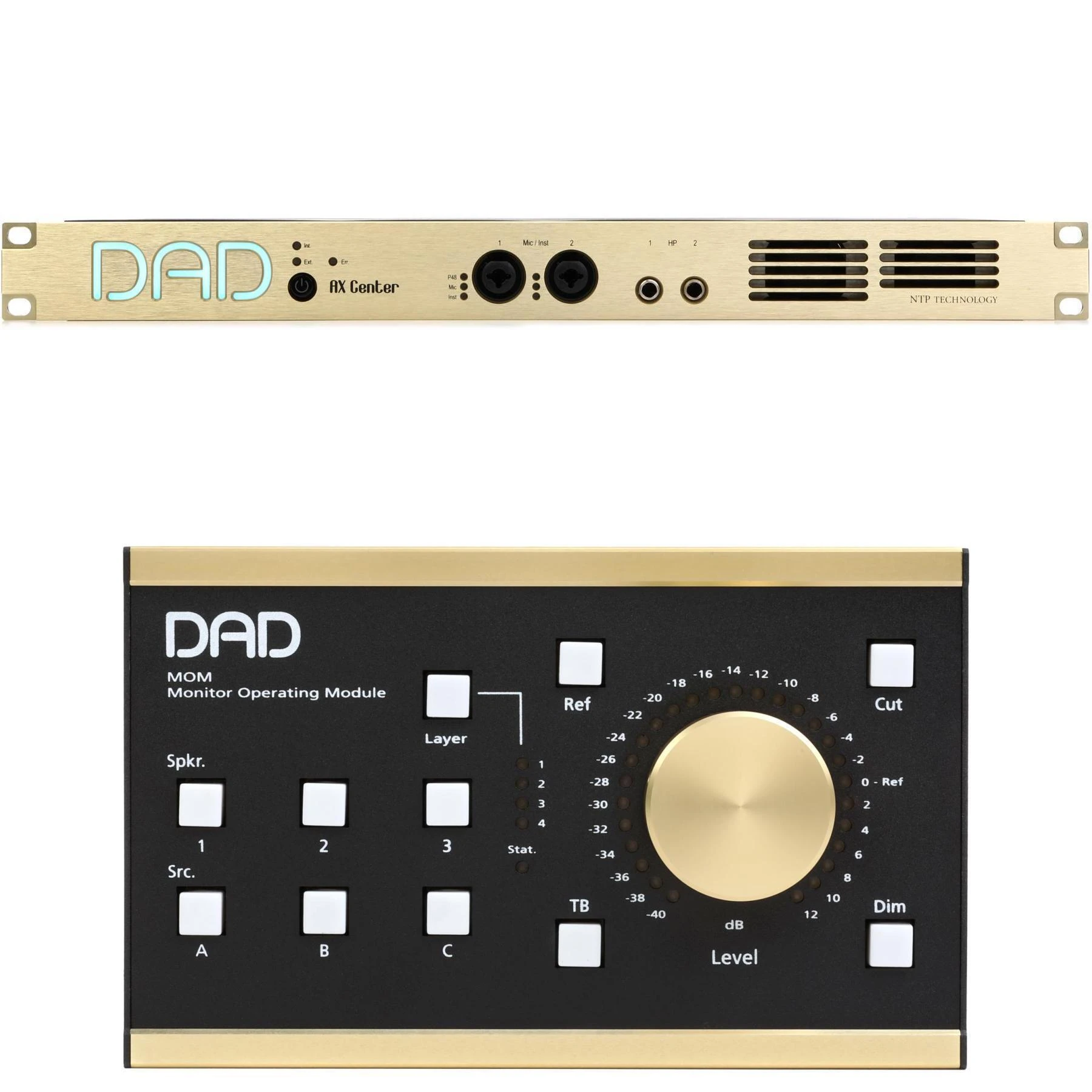 Digital Audio Denmark AX Center Base Thunderbolt 3 音频接口，配备监听操作模块
