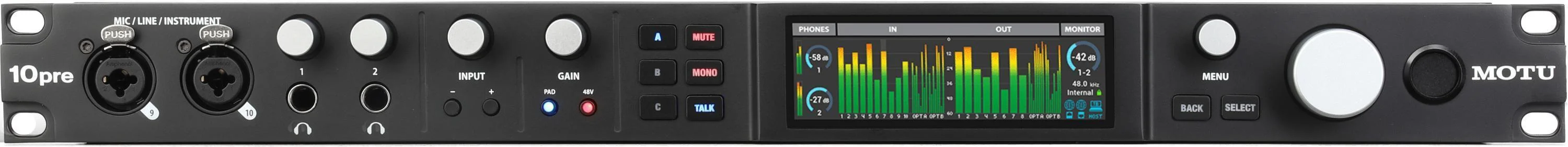 MOTU 8M 24x24 Thunderbolt/USB 2.0 音频接口，支持 AVB