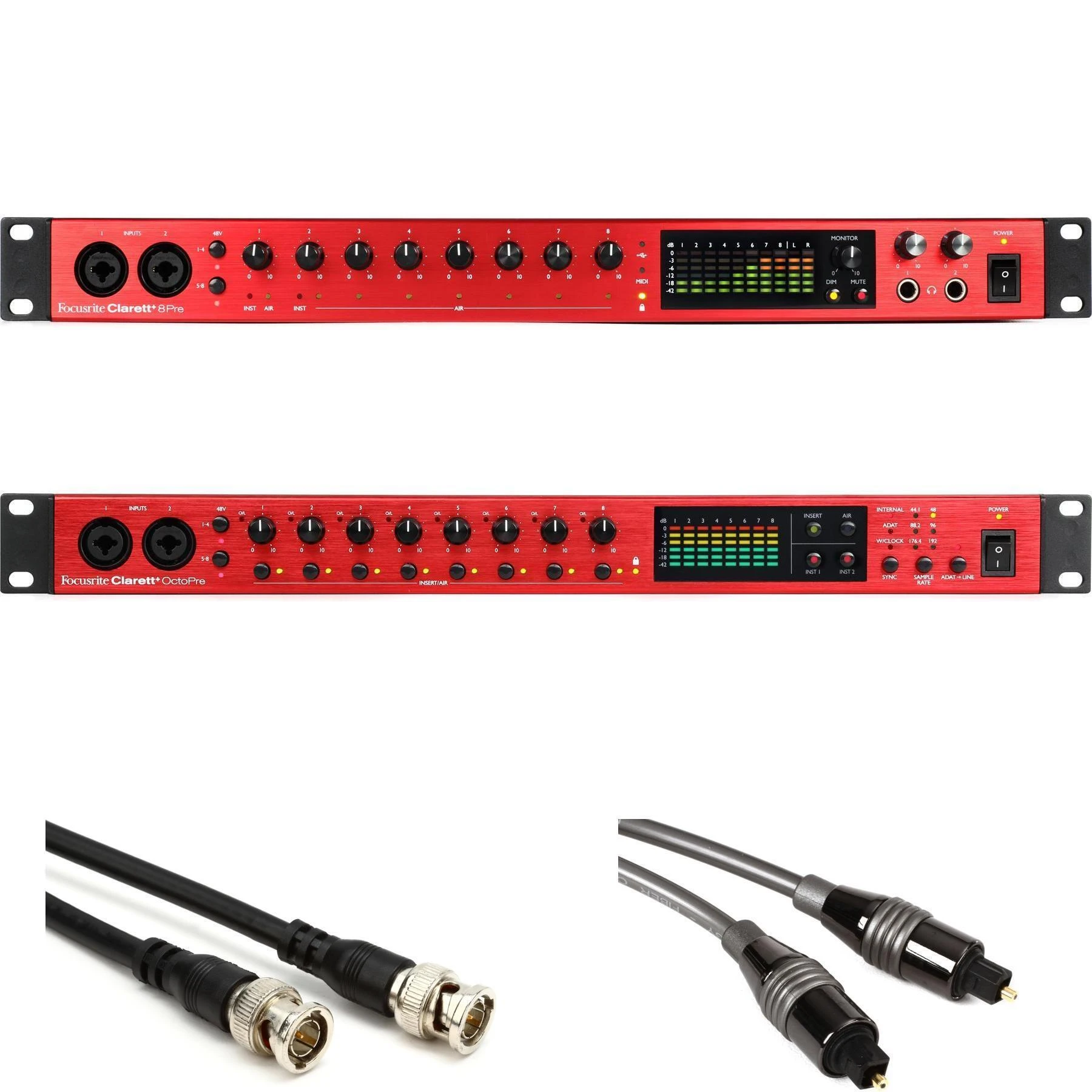 Focusrite Clarett+ 8Pre USB-C音频接口和前置放大器扩展套装