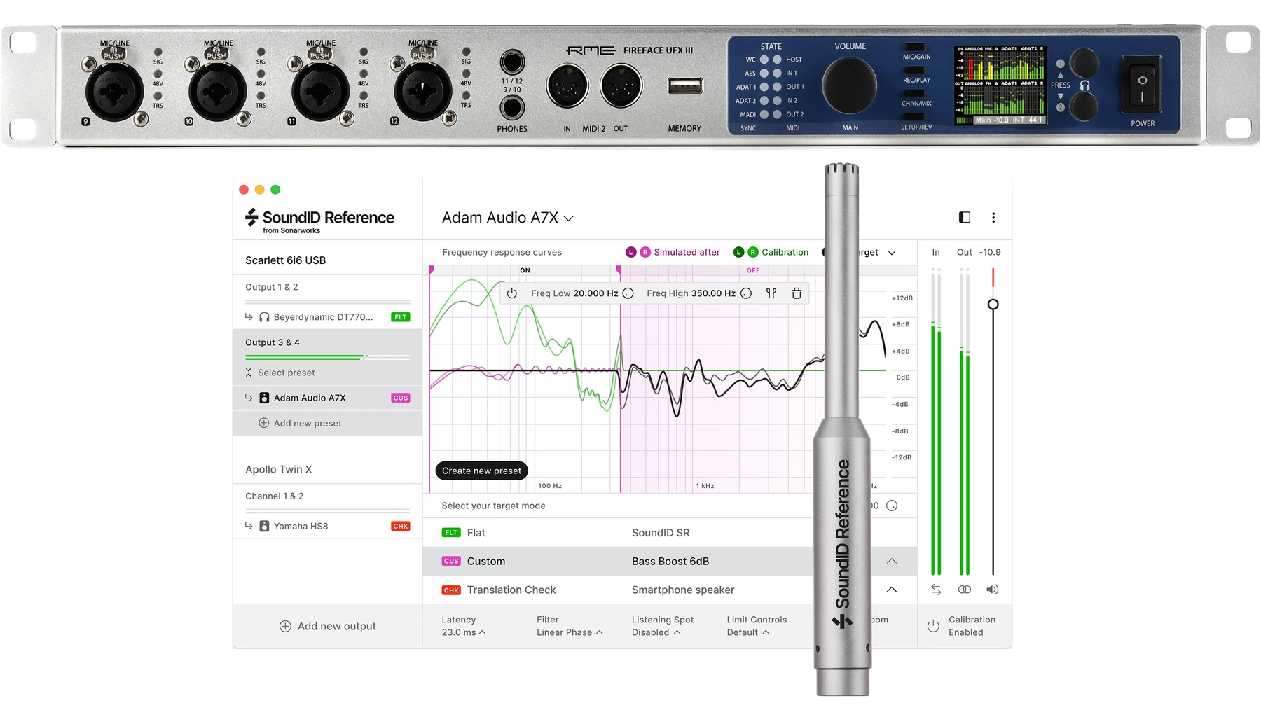 RME Fireface UFX III USB 3.0音频接口，带Sonarworks SoundID Reference插件