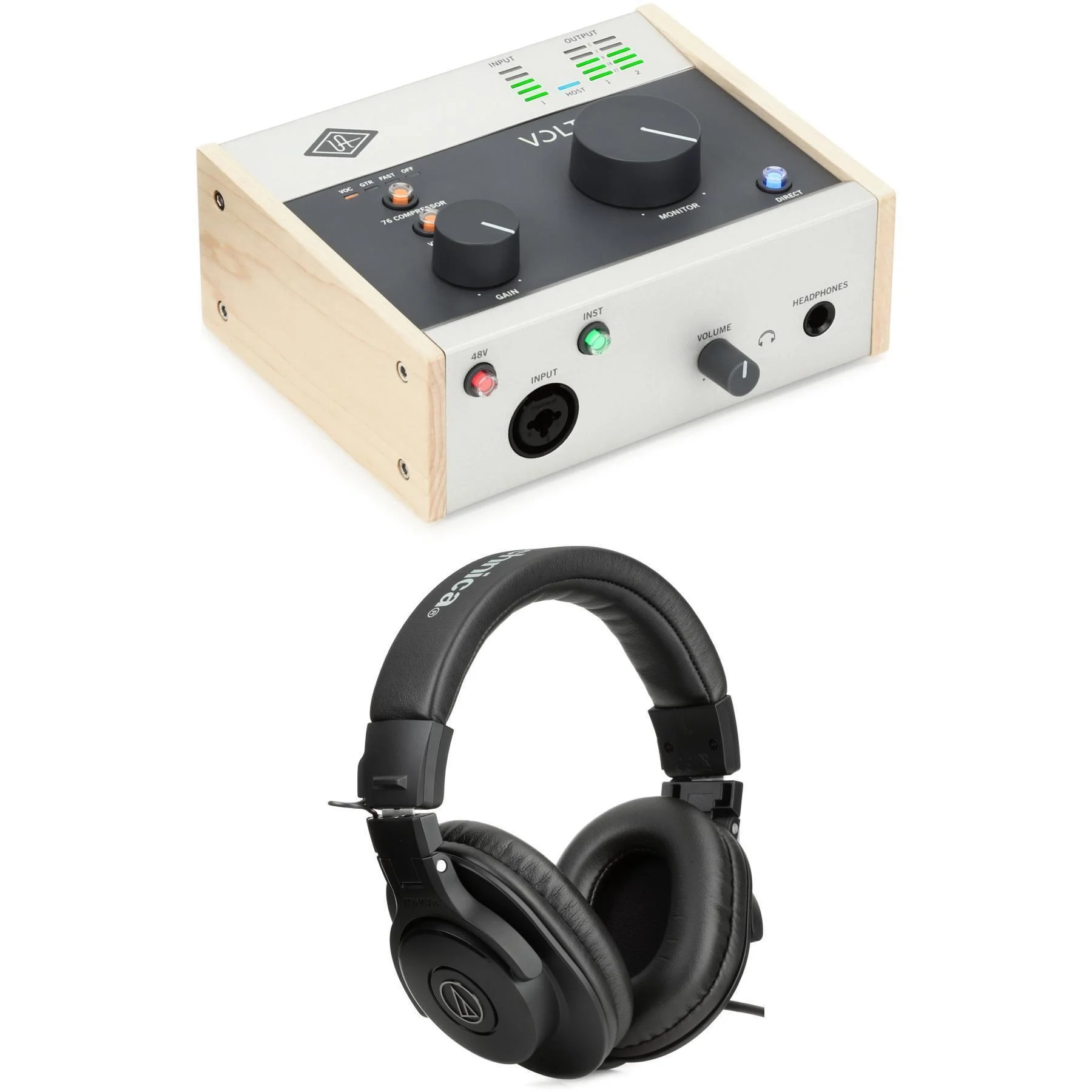Universal Audio Volt 176 USB-C音频接口和耳机