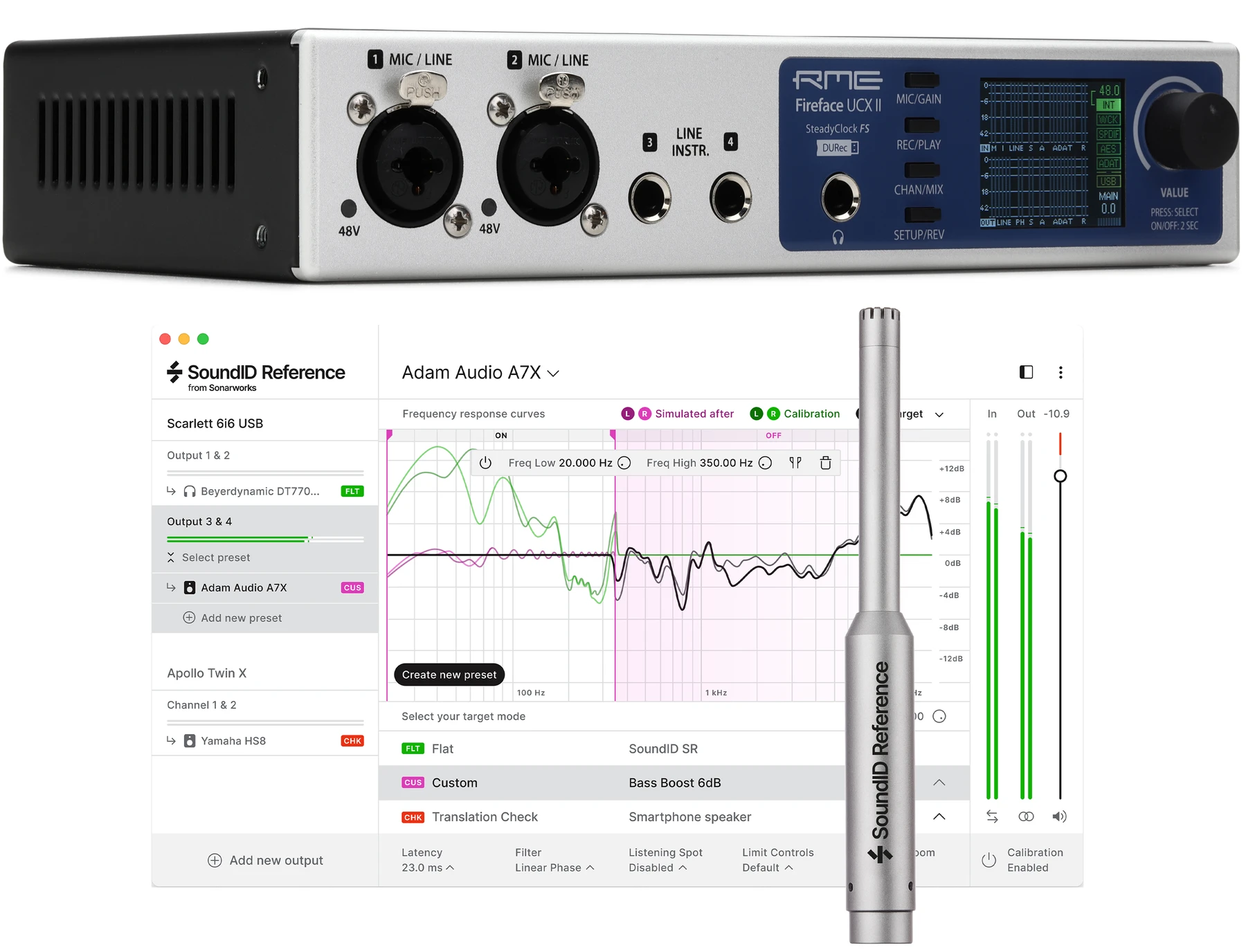 RME Fireface UCX II 40通道USB接口，带Sonarworks SoundID Reference插件