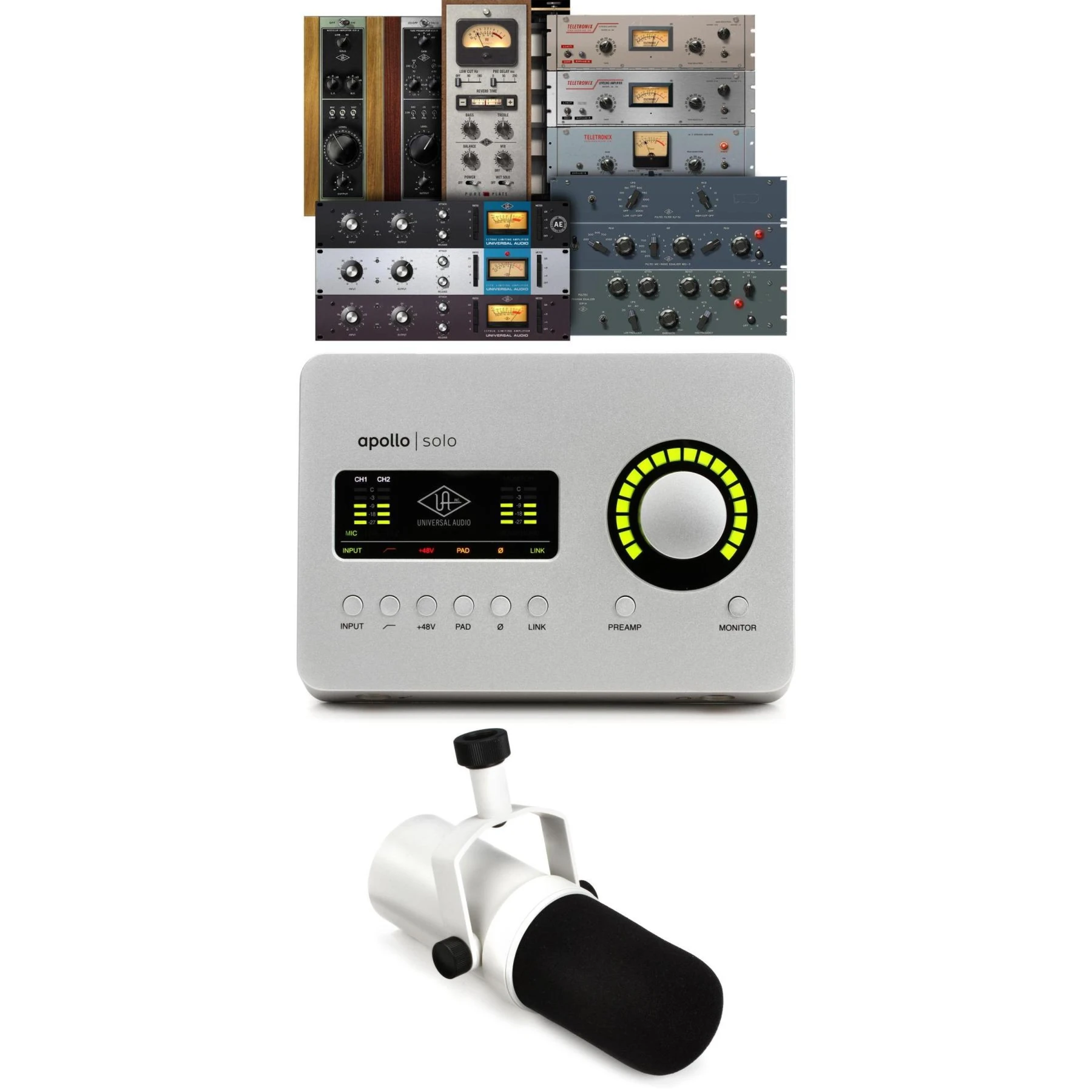 Universal Audio Apollo Solo Heritage Edition USB-C 音频接口和 SD-1 麦克风