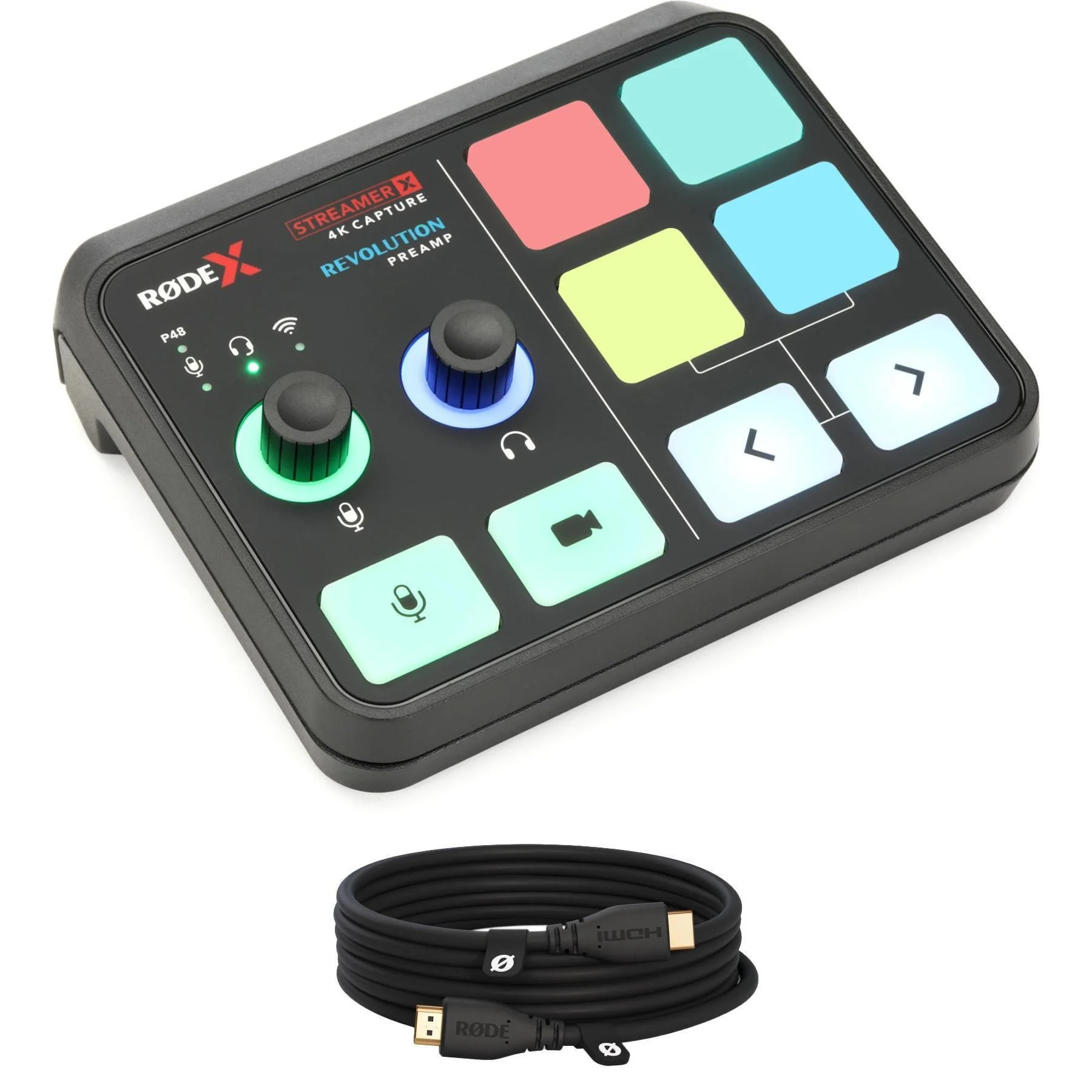 Rode Streamer X 音频接口和视频采集卡，含 HDMI 线缆