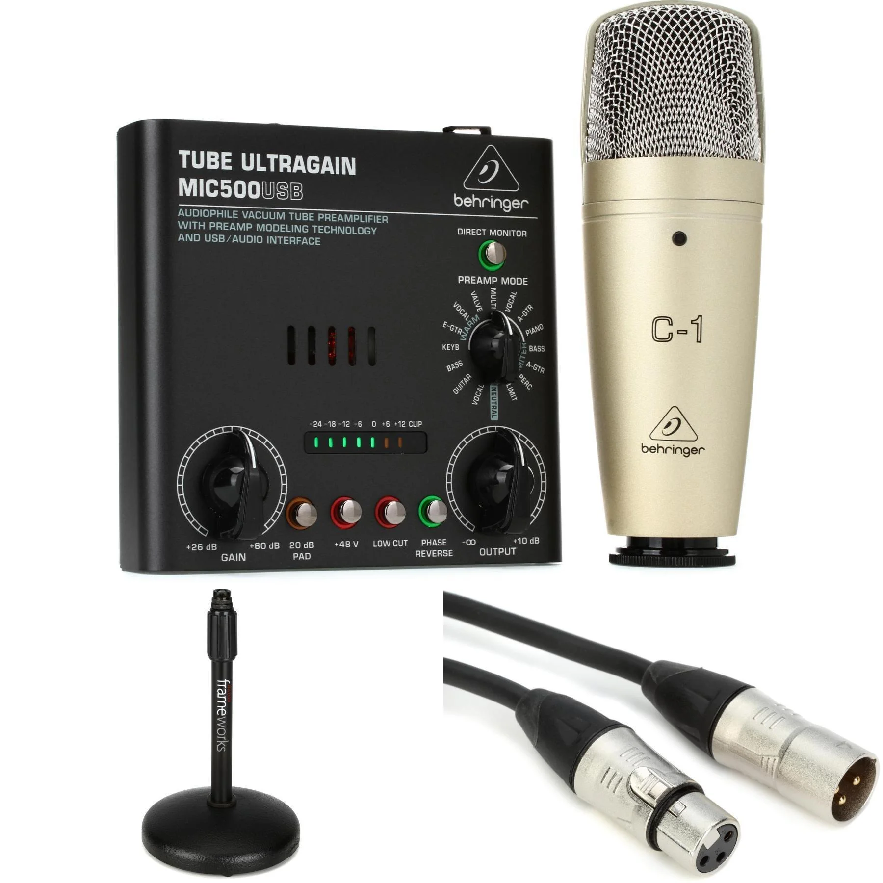 Behringer Voice Studio 套装，含支架和线缆