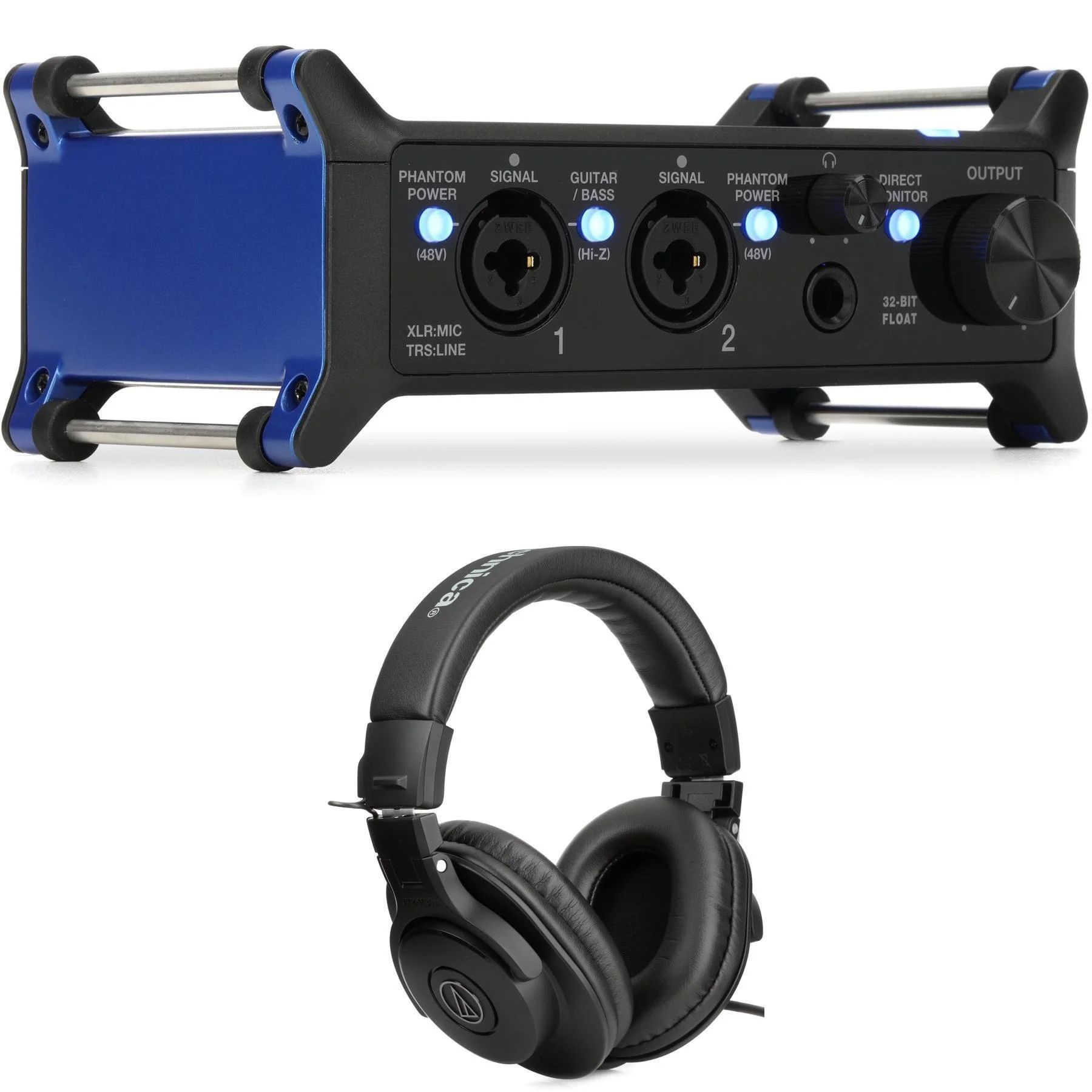 Zoom UAC-232 USB 2.0 音频接口和耳机