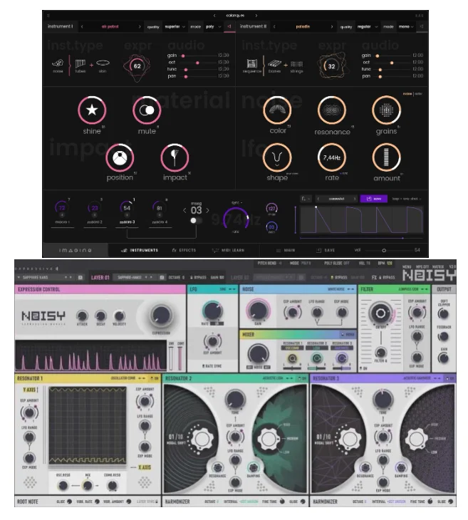 Expressive E Noisy II 混合共振与 Imagine 混合原声软件合成器插件