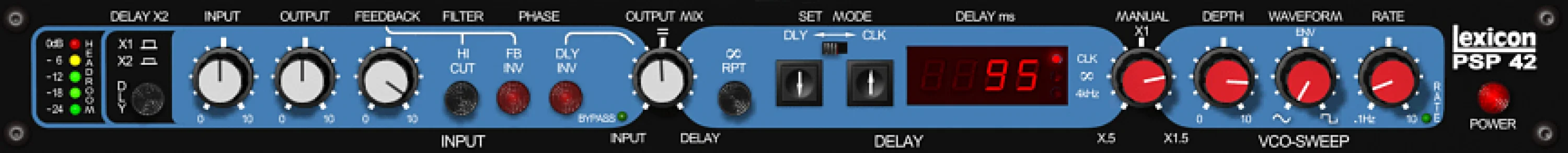 PSP Audioware Lexicon PSP 42 立体声延迟插件