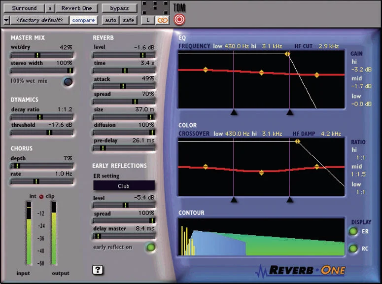 Avid Reverb One 立体声混响插件