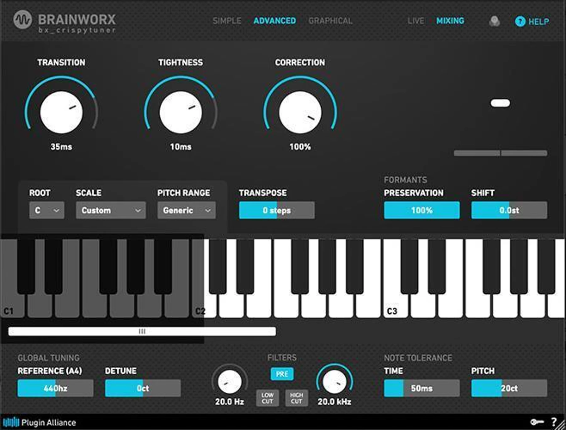 Brainworx bx_crispytuner 插件