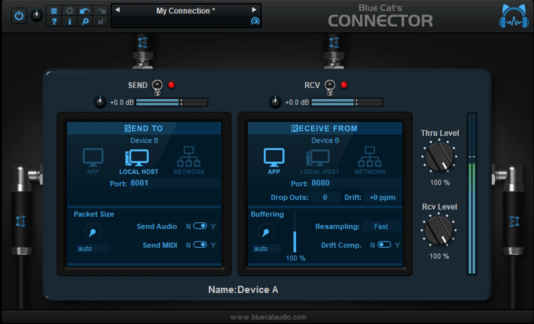 Blue Cat Audio Connector 音频与 MIDI 流媒体插件