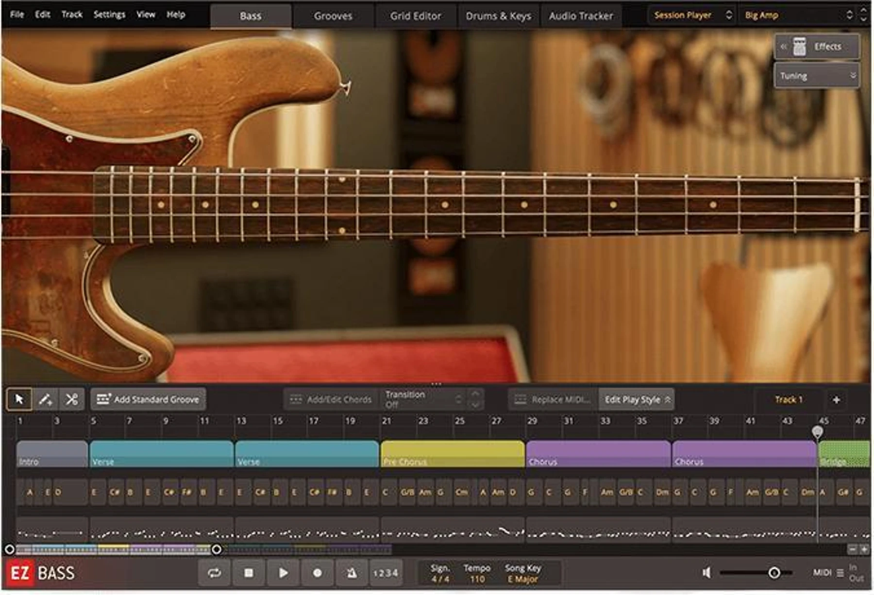 Toontrack Session Player EBX 音色扩展包，适用于 EZbass
