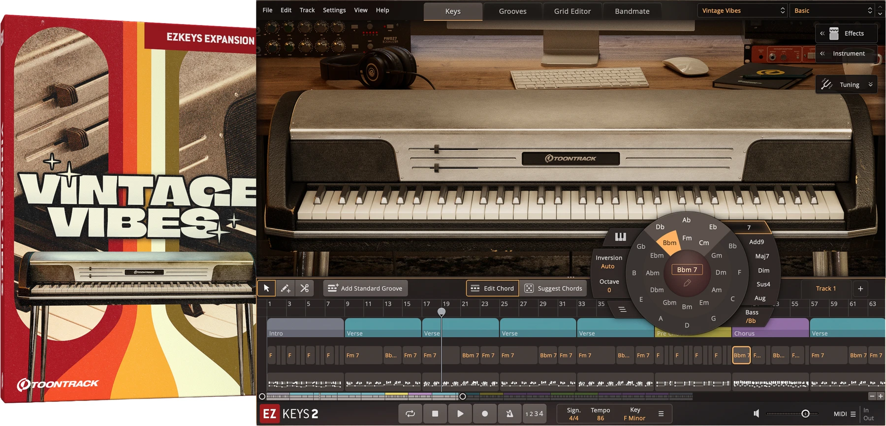 Toontrack Vintage Vibes EKX 音色扩展包