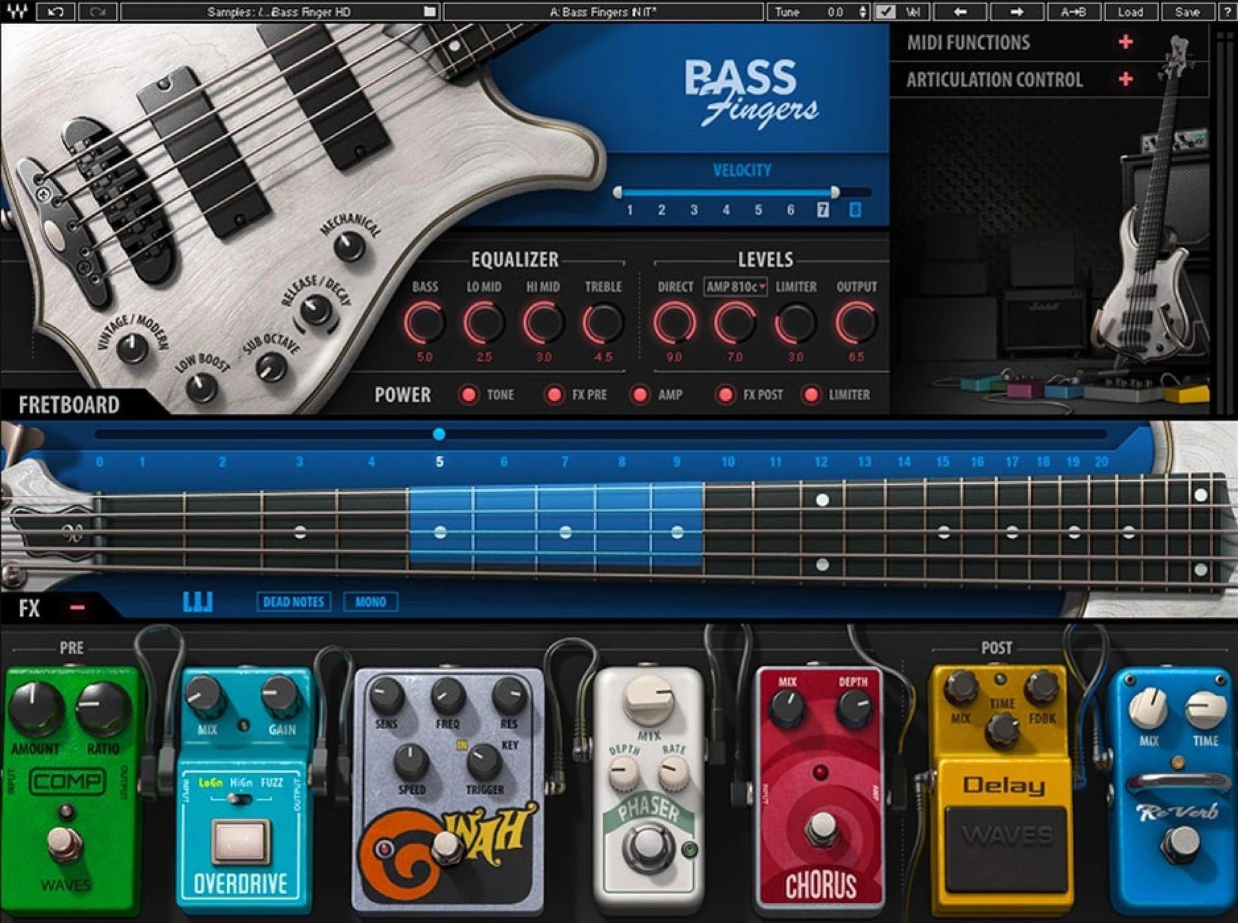 Waves Bass Fingers 指弹贝斯乐器插件