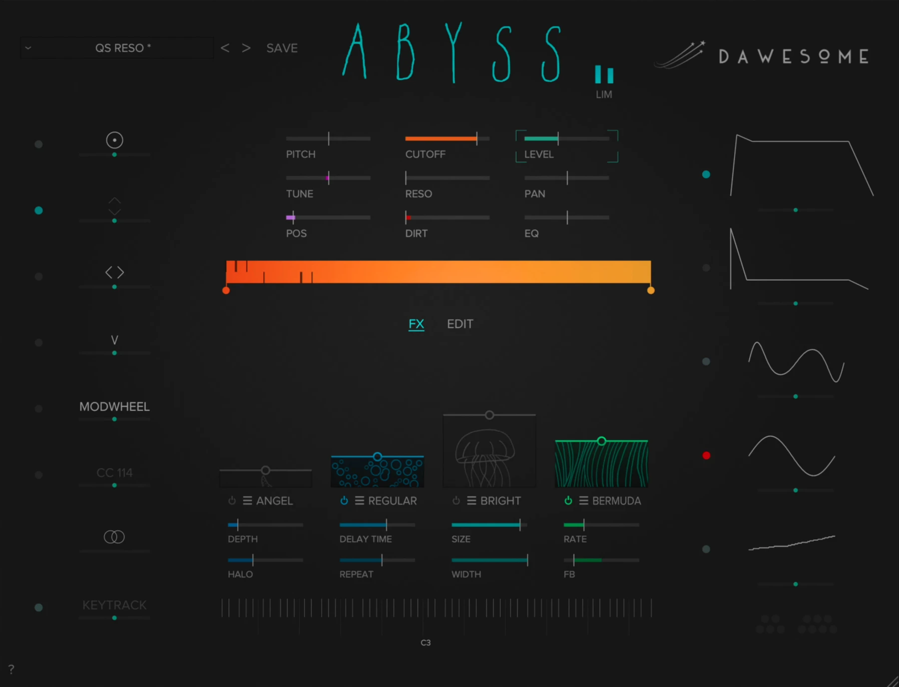 Tracktion Abyss 可视化合成器