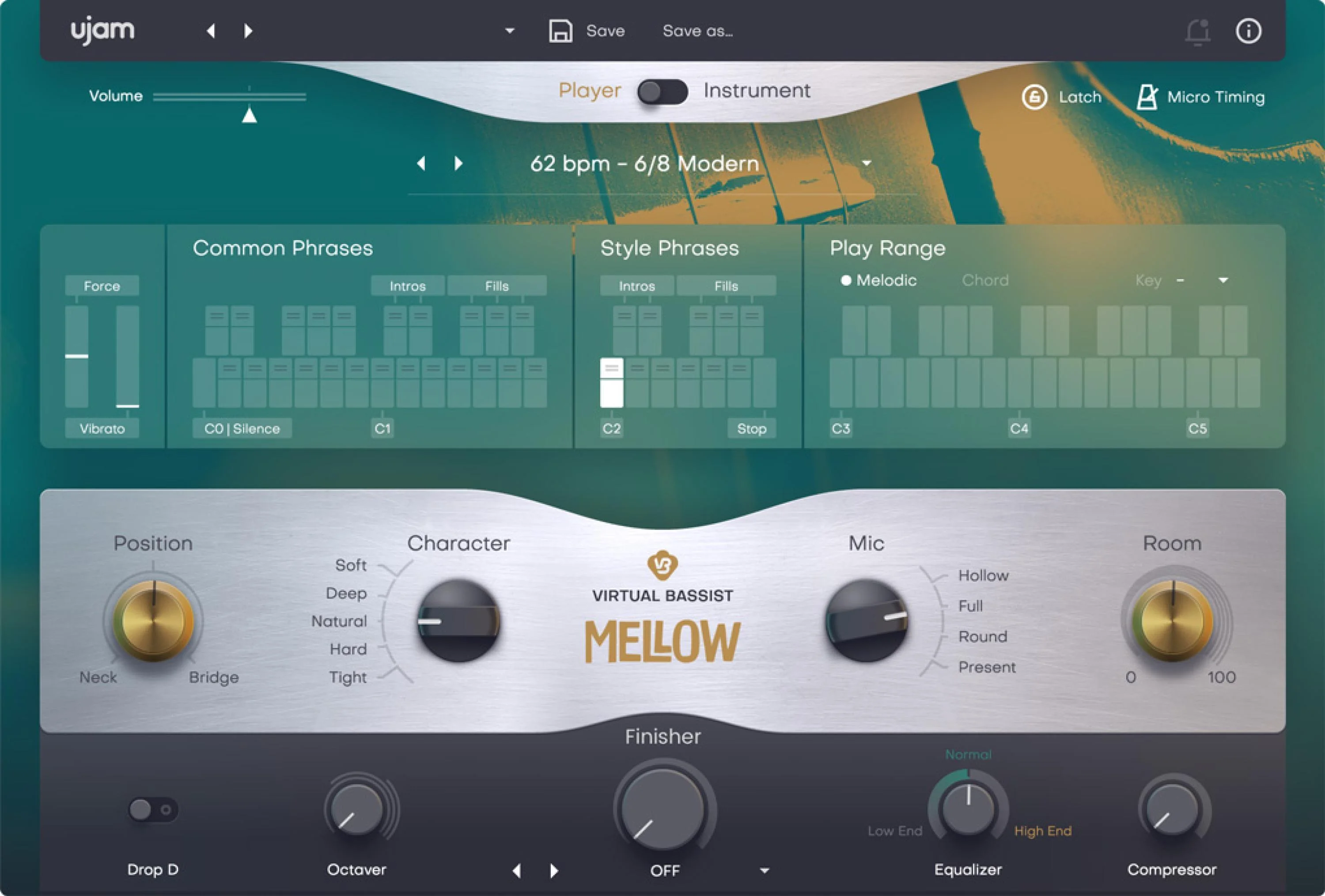 UJAM Virtual Bassist Mellow 2 虚拟低音提琴软件