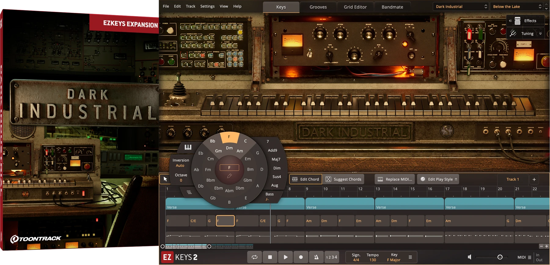 Toontrack Dark Industrial EKX for EZkeys 音色扩展