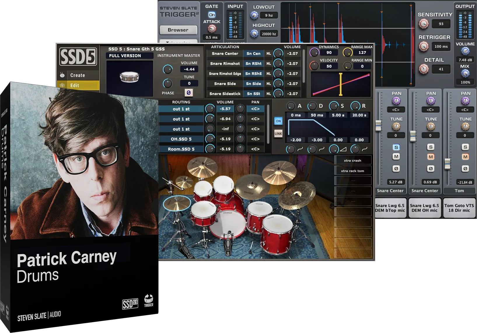 Steven Slate Drums Patrick Carney 适用于 SSD 与 Trigger 的扩展包