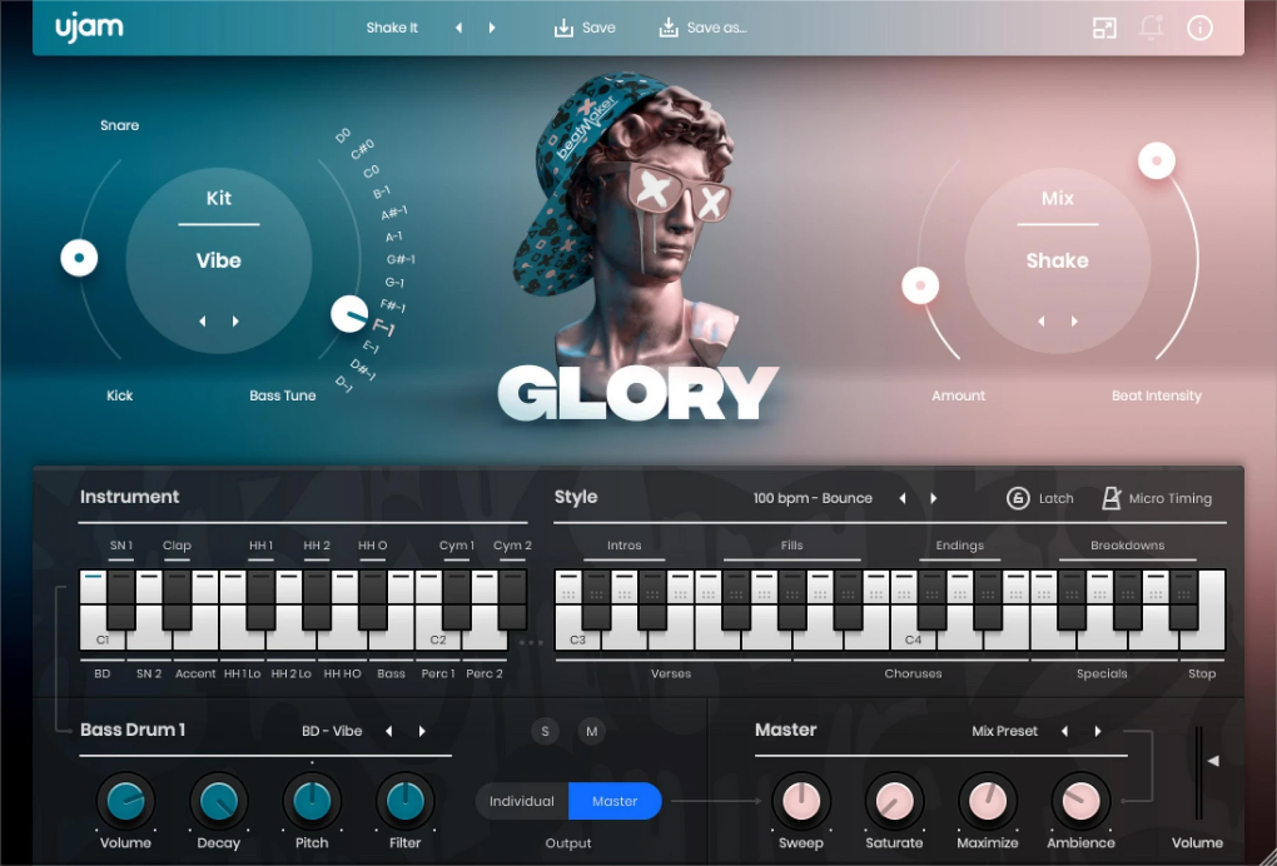 UJAM Beatmaker Glory Trap/Pop 虚拟鼓机