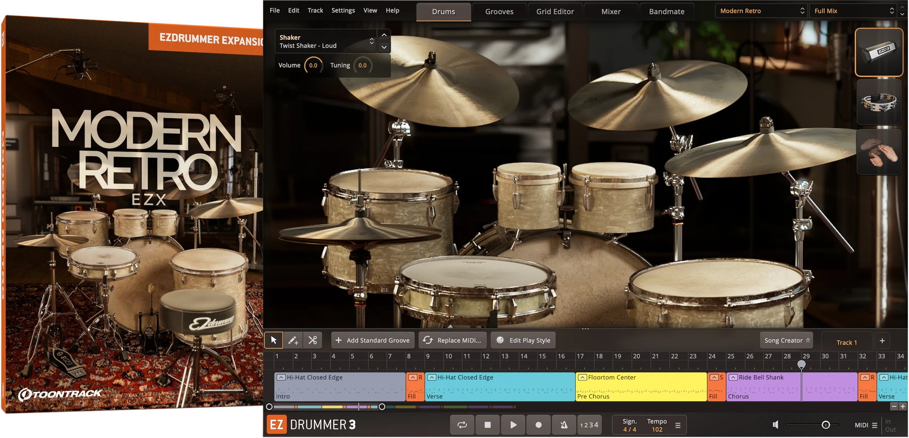 Toontrack 现代复古 EZX 音色扩展包