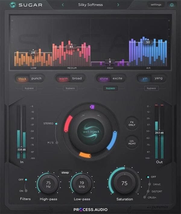PROCESS.AUDIO Sugar Spectrum 音频润色插件