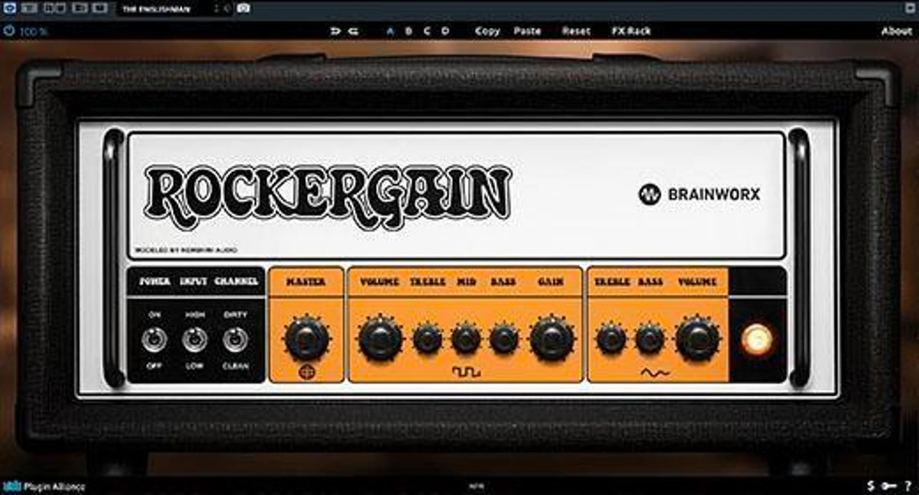 Brainworx bx_rockergain100 吉他音箱模拟插件