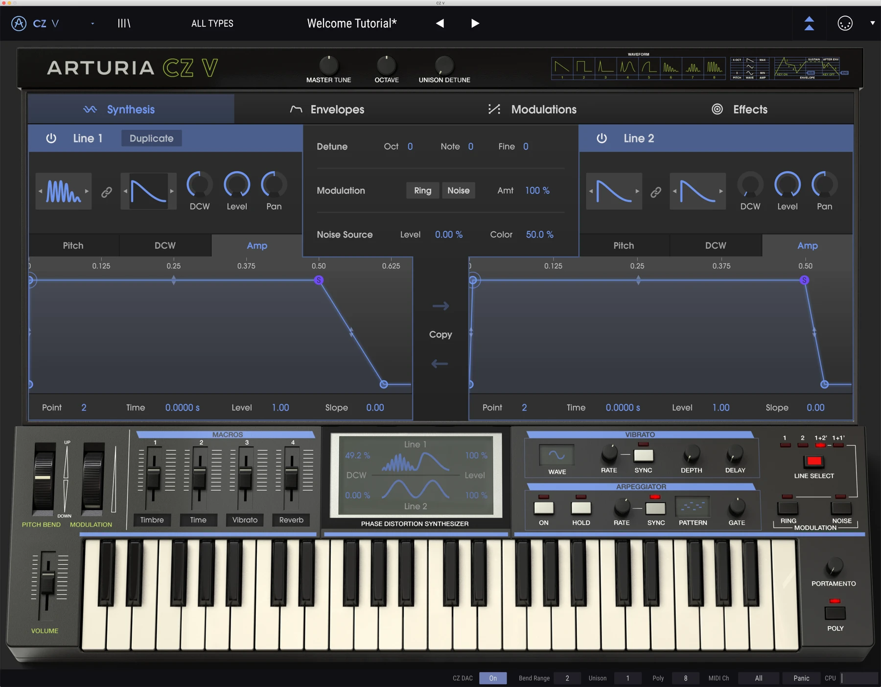 Arturia CZ V 相位失真合成器软件