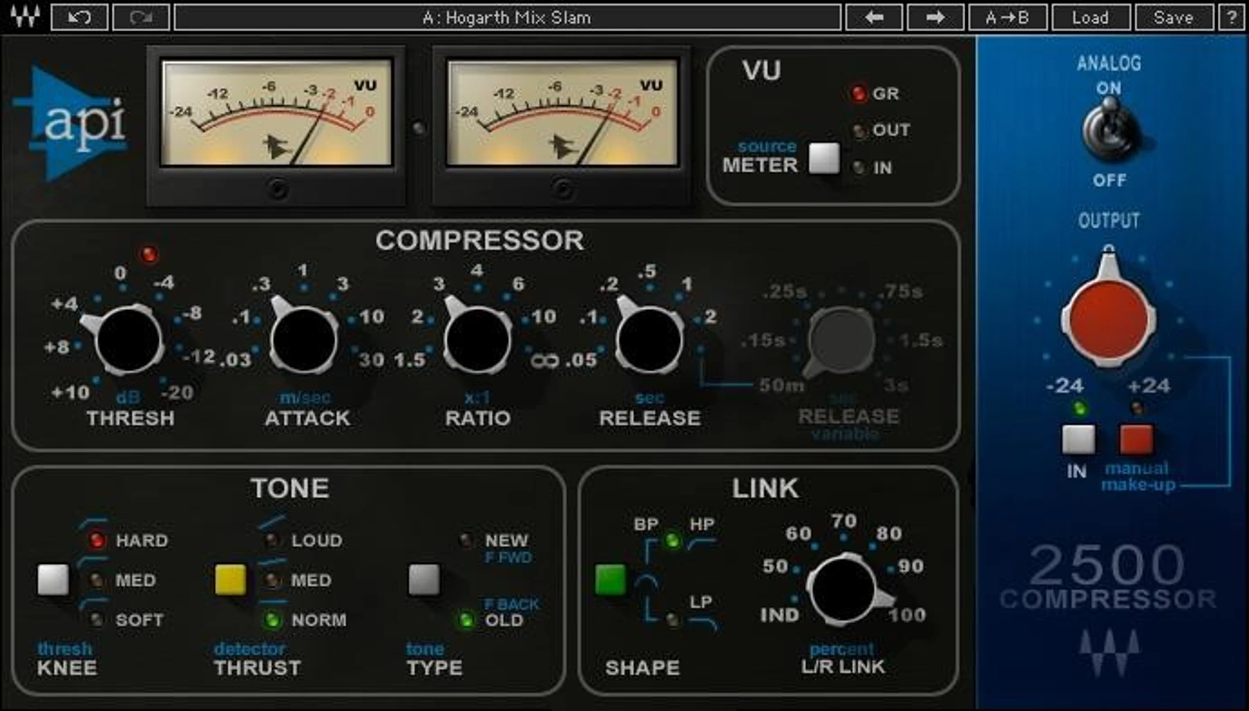 Waves API 2500 立体声压缩器插件
