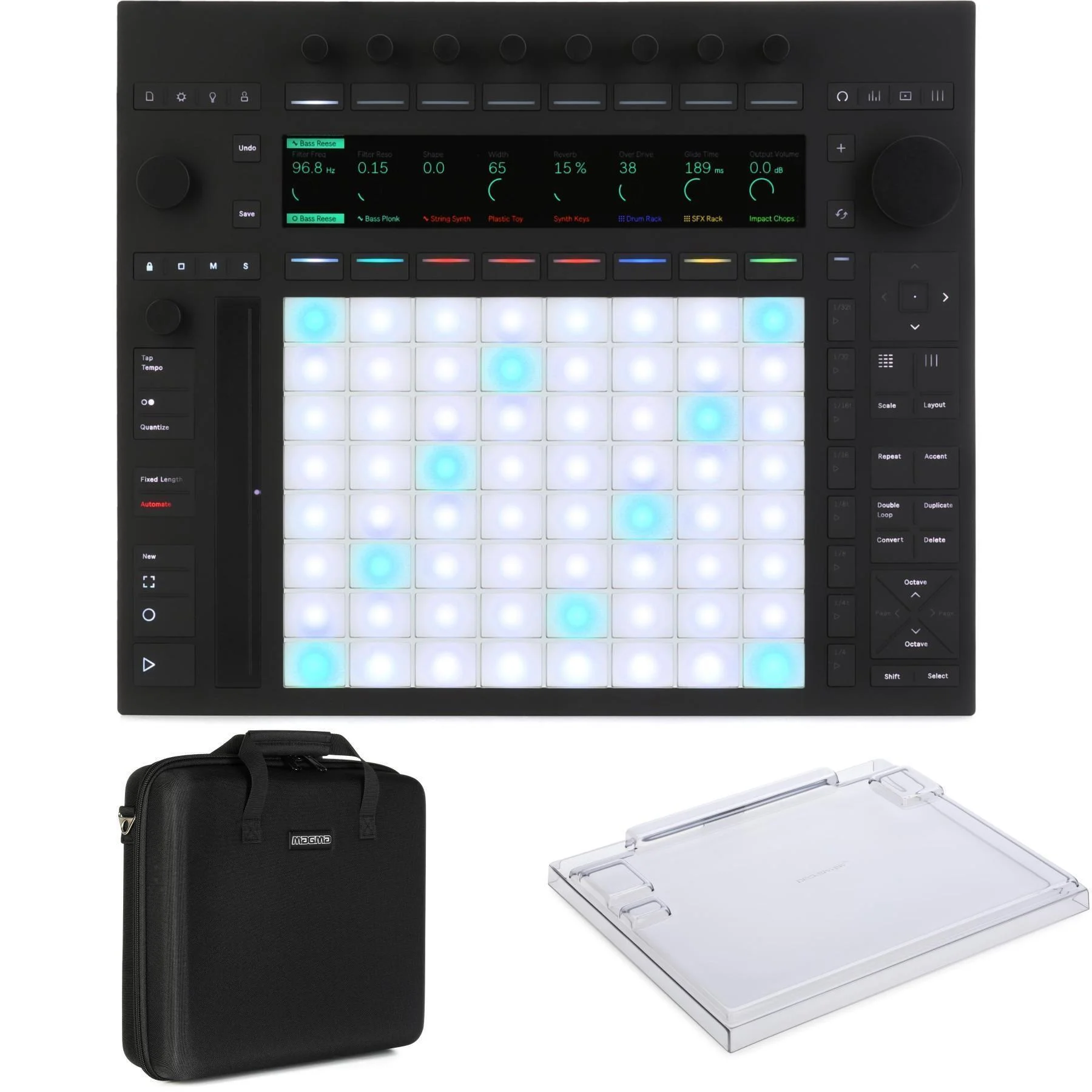 Ableton Push 3 独立版，含 CTRL 保护箱和 Decksaver 防尘罩