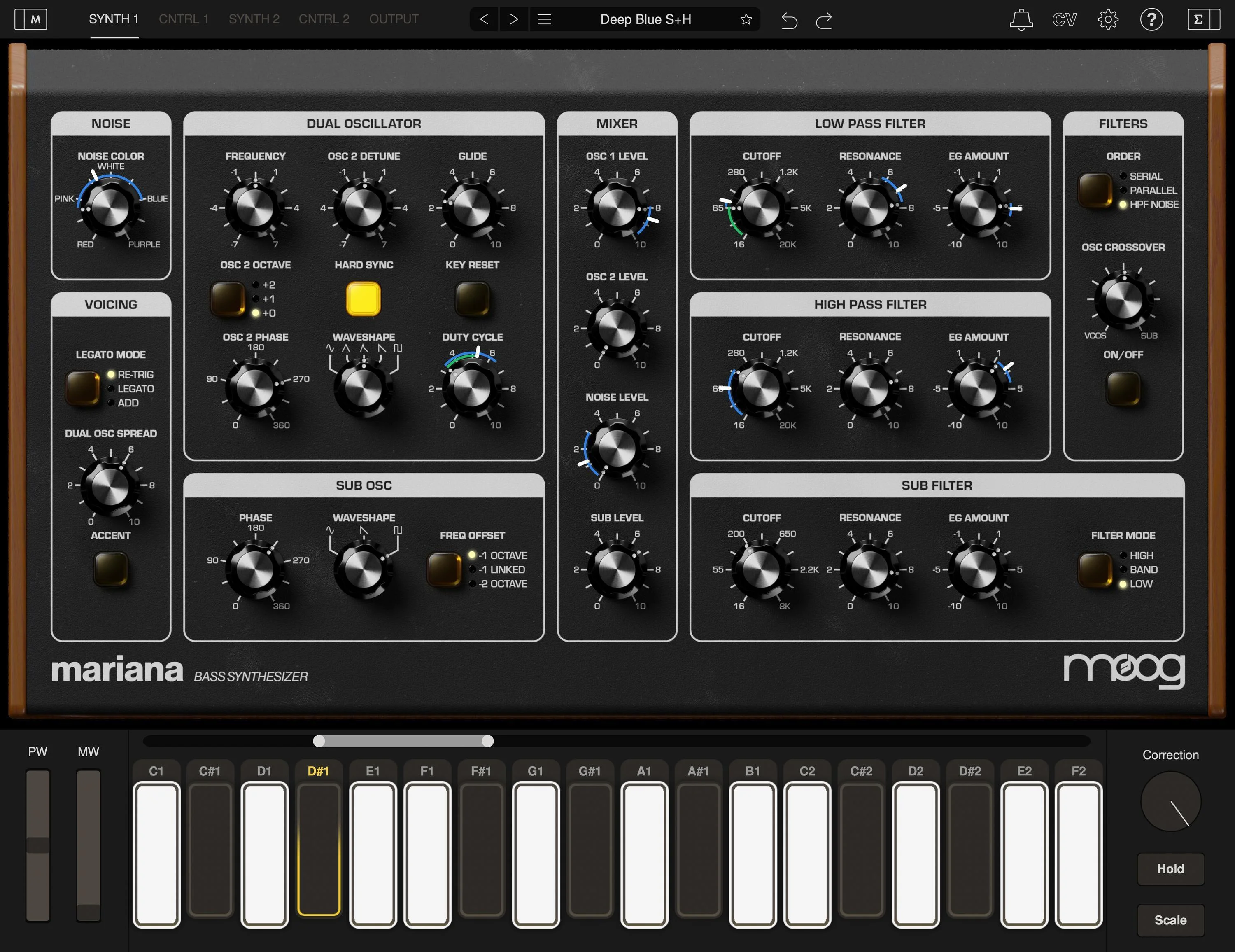 Moog Mariana 贝斯合成器虚拟乐器