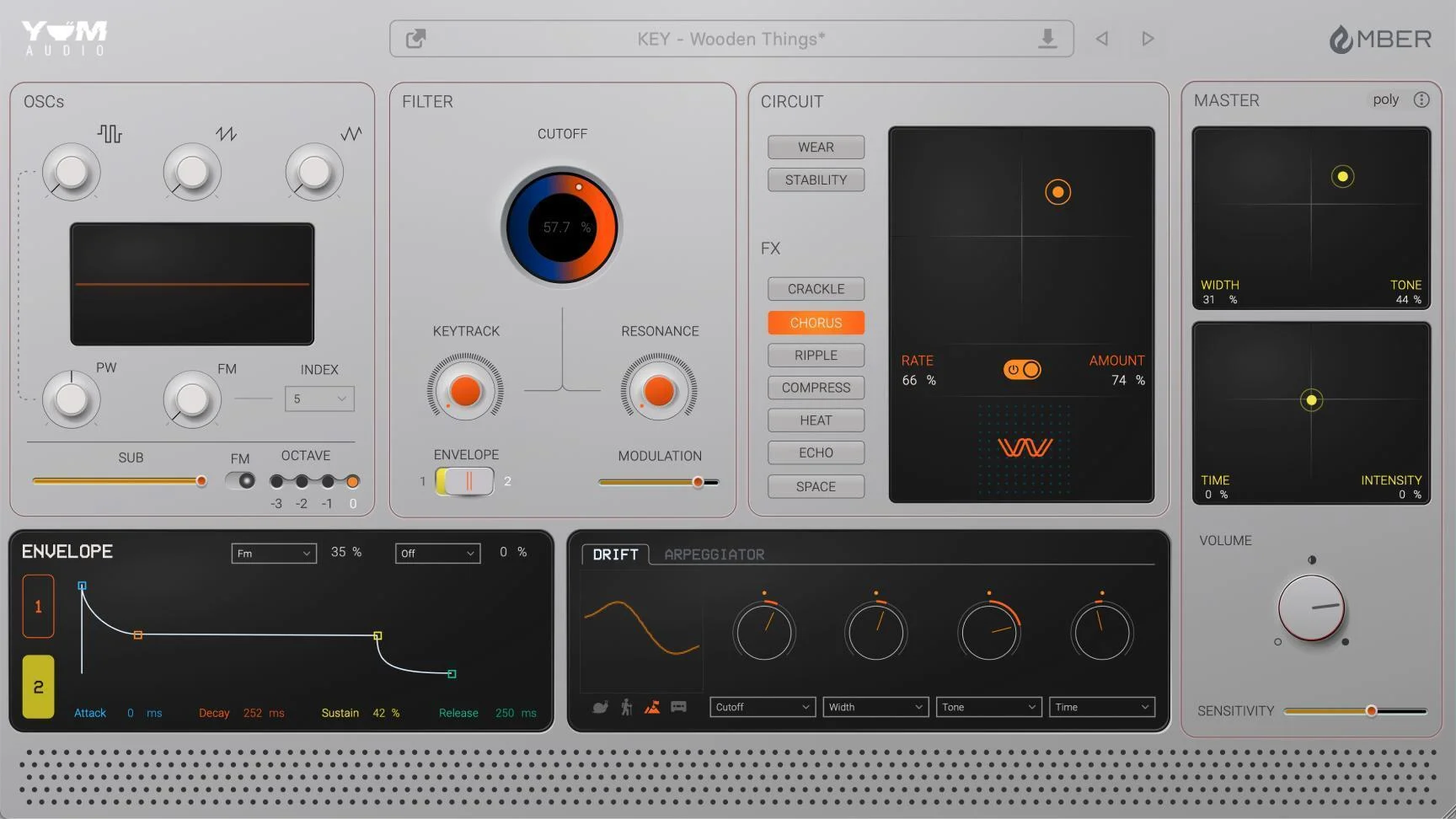 Yum Audio Ember 虚拟模拟合成器插件