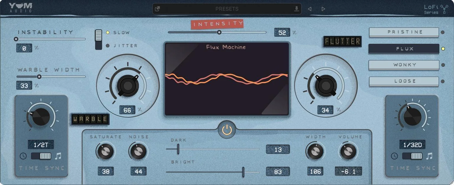 Yum Audio LoFi Flux Machine 哇音与抖晃引擎插件