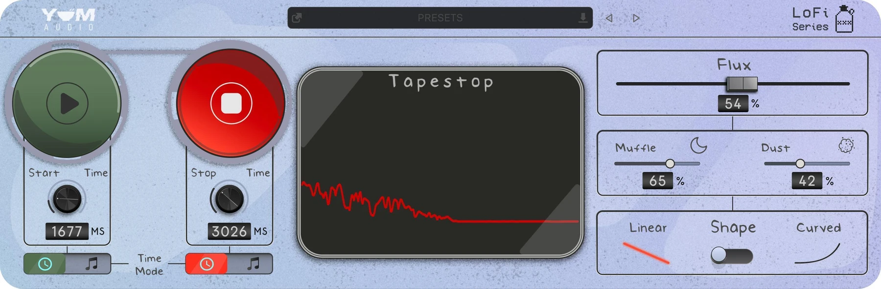 Yum Audio LoFi Tapestop 效果设计器插件
