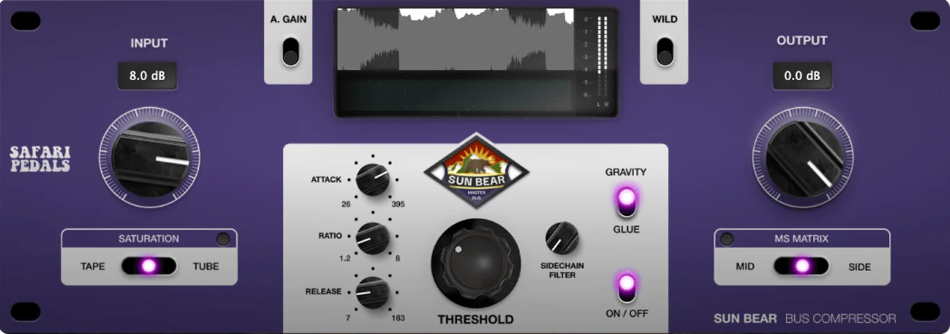 Safari Audio Sun Bear 总线压缩器插件