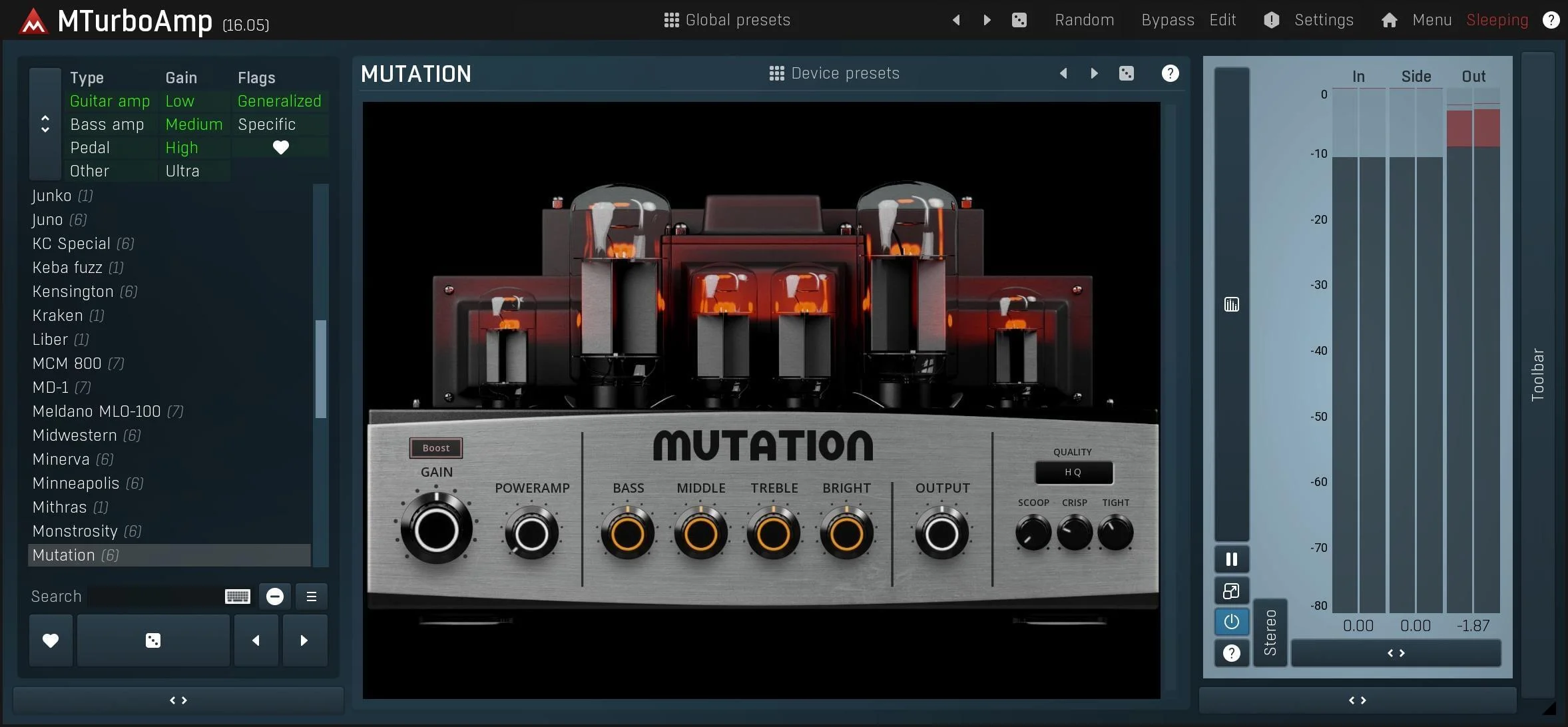 MeldaProduction MTurboAmp 音箱模拟插件